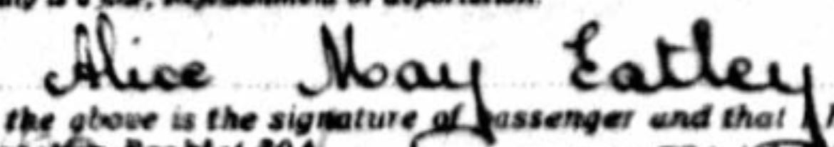 Signature of Alice May